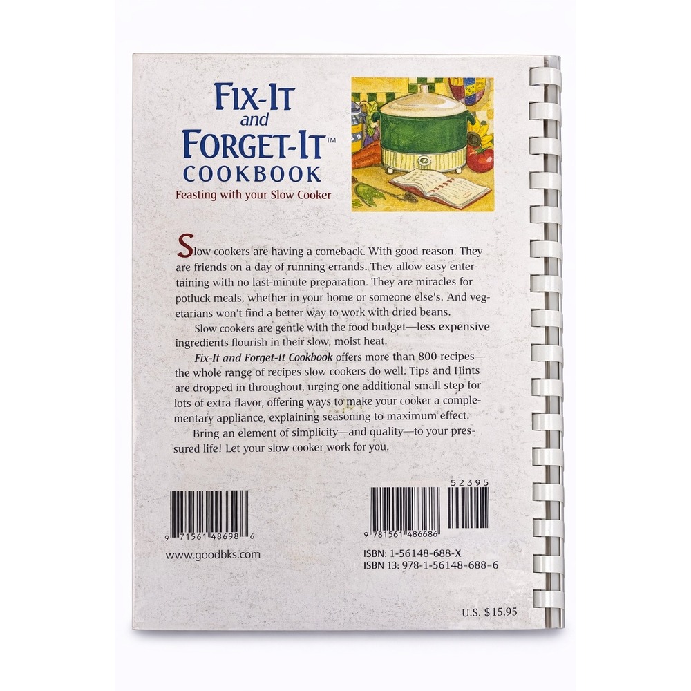 Fix-It and Forget-It Cookbook Slow Cooker Recipes Ranck Good Spiral Bound Book - Picture 2 of 2